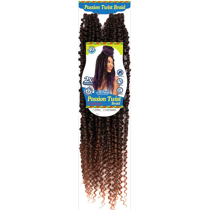 AliTress Pre-Looped Crochet Braids - PASSION TWIST 22" 2X - Image 3