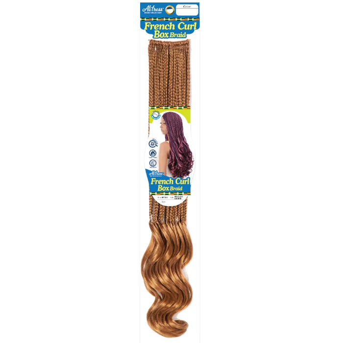 Chade Alitress Pre-Looped Crochet Braids - FRENCH CURL BOX BRAID 22" - Image 2