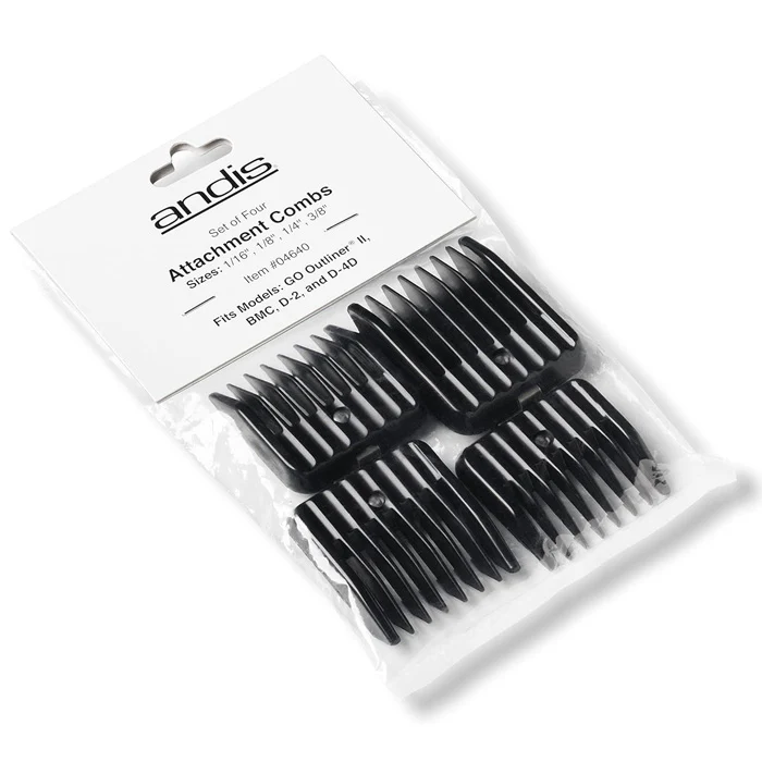 Andis Set 4 Snap On Clipper Attachment Combs - Image 2