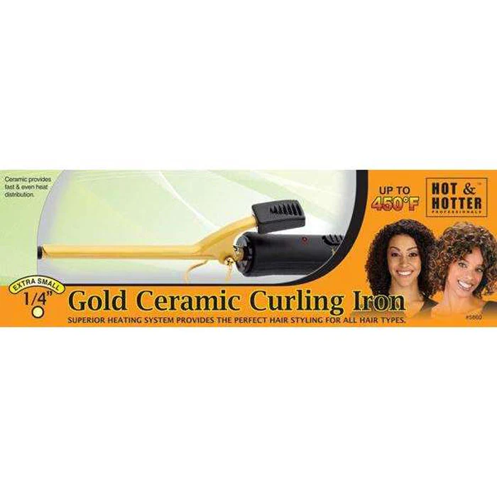 Annie Hot & Hotter Ceramic Electrical Curl Iron - Gold - Image 3