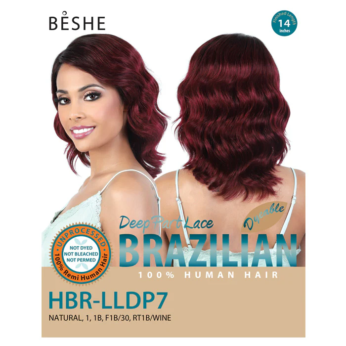Beshe Brazilian Virgin Remi Human Hair Lace Deep Part Wig - HBR LLDP7 - Image 5