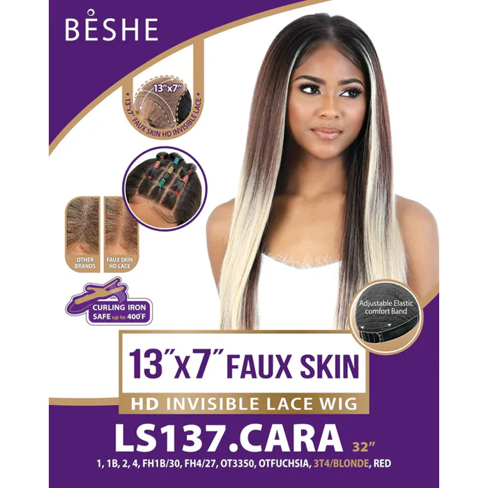 Beshe Glueless 13x7 Faux Skin HD Invisible Lace Front Wig - LS137.CARA - Image 4