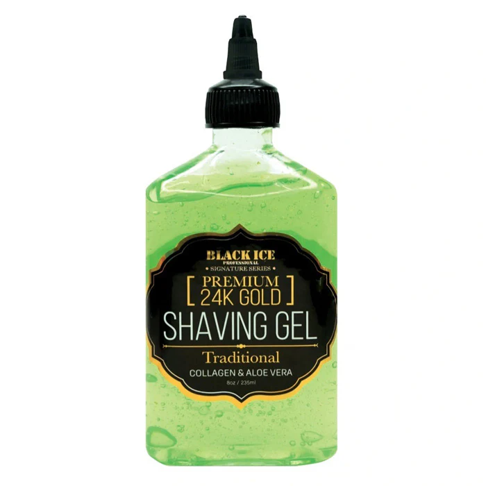 Black Ice Premium 24K Gold Shaving Gel Collagen n Aloe Vera 8oz - Image 4