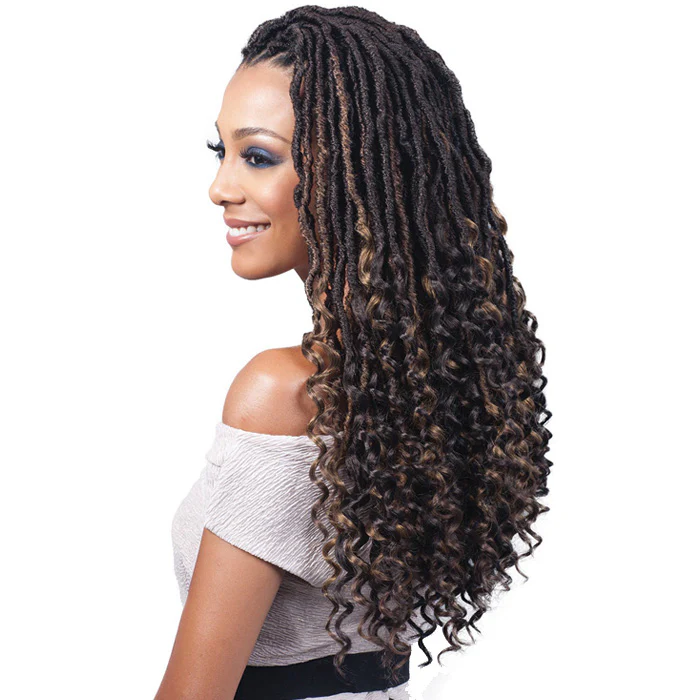 Bobbi Boss African Roots Braid Collection Crochet NU LOCS CURLY TIPS 20" - Image 2
