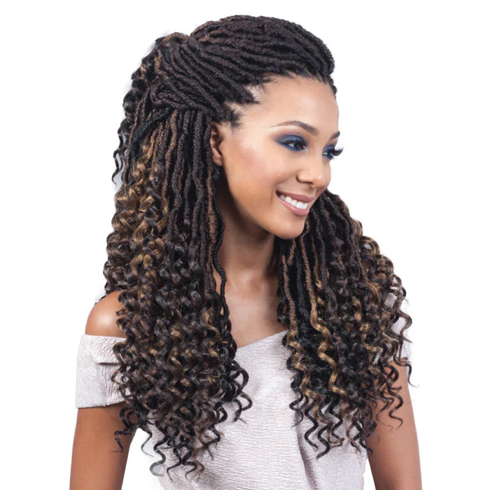 Bobbi Boss African Roots Braid Collection Crochet NU LOCS CURLY TIPS 20" - Image 3