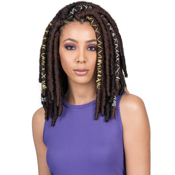 Bobbi Boss African Roots Crochet Braid - BAE LOCS GOLD 20" - Image 2