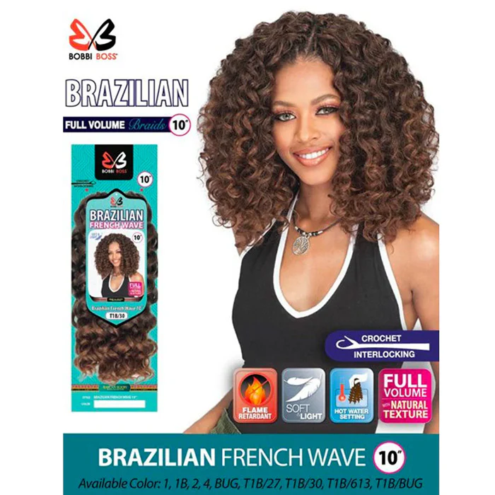 Bobbi Boss African Roots Crochet Braid - BRAZILIAN FRENCH WAVE 10" - Image 4