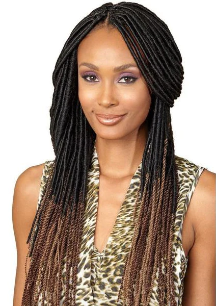 Bobbi Boss African Roots Pre-Looped Crochet Braid - SENEGAL FAUX & LOCS TWIST 20" - Image 2