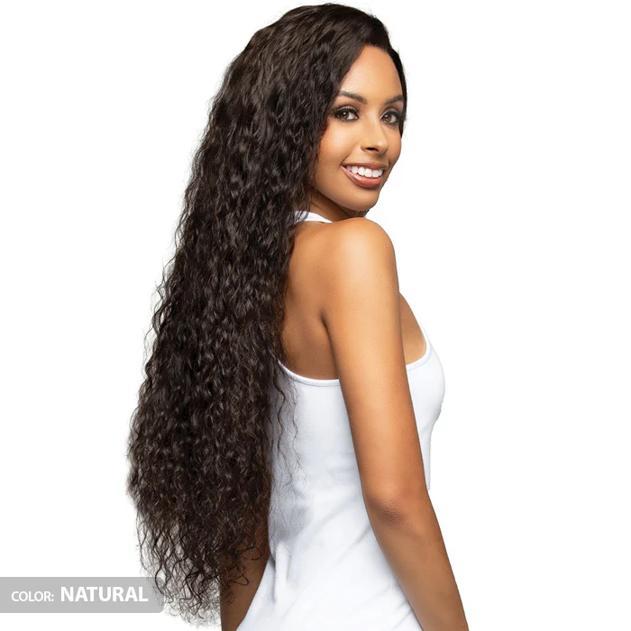 Bobbi Boss Bone Straight Glueless 100% Unprocessed Human Hair Hand-Tied Full Lace Wig - FLH012-NATURAL CURL 32" - Image 2