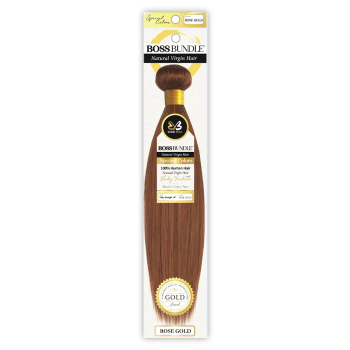 Bobbi Boss Bundle 100% Natural Virgin Hair Gold Level Weave - YAKY STRAIGHT 10-22" - Image 2