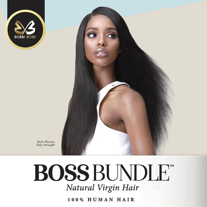 Bobbi Boss Bundle 100% Natural Virgin Hair Gold Level Weave - YAKY STRAIGHT 10-22" - Image 5