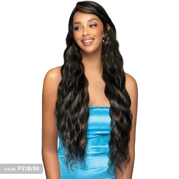 Bobbi Boss Glueless BONE STRAIGHT 100% Unprocessed Human Hair 13x7 HD Lace Front Wig - MHLF961 BODY WAVE 32" - Image 2