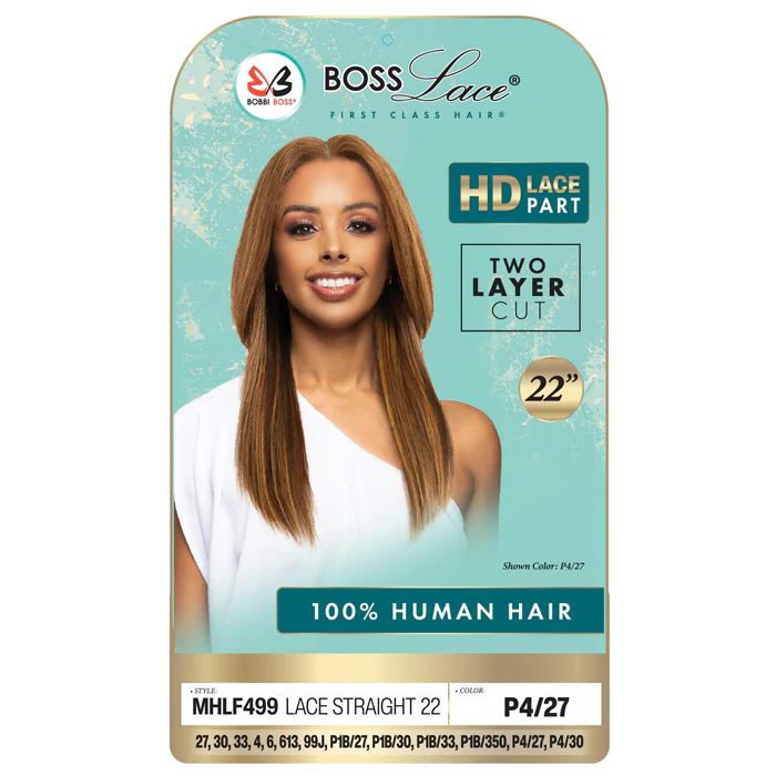 Bobbi Boss HD Lace Part Wig - MHLF499 LACE STRAIGHT 22" - 100% Human Hair - Image 3