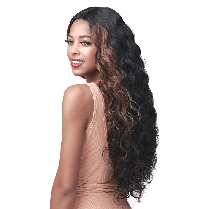 Bobbi Boss Human Hair Blend 5" Deep Part HD Lace Wig - MISS ORIGIN FRENCH WAVE 24 - Image 3