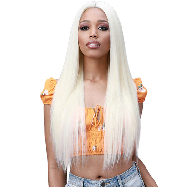 Bobbi Boss Human Hair Blend Miss Origin 13x6 Swiss Lace Frontal Wig - MOGLWST26 NATURAL STRAIGHT 26 - Image 2