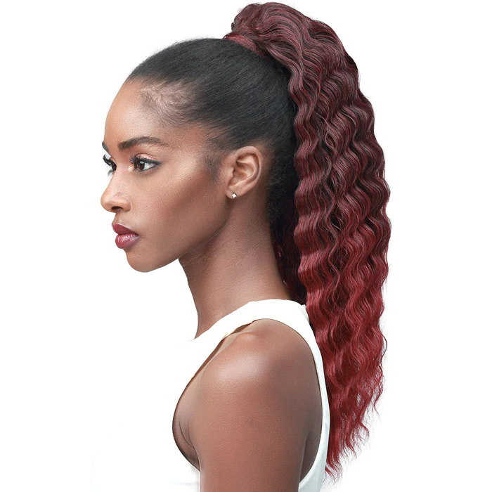 Bobbi Boss Human Hair Blend Tress Up Ponytail CRIMP CURL 14" - 26" - Image 2
