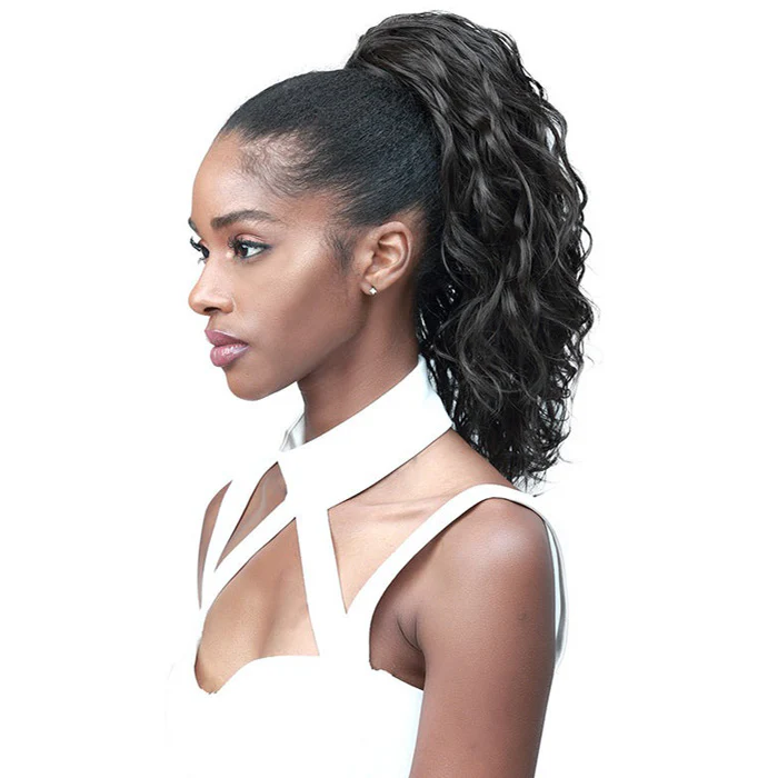 Bobbi Boss Human Hair Blend Tress Up Ponytail OCEAN WAVE 14" - 18" - Image 2