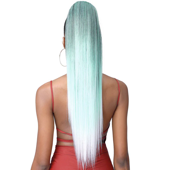 Bobbi Boss Human Hair Blend Tress Up Ponytail YAKY STRAIGHT 32" - Image 2
