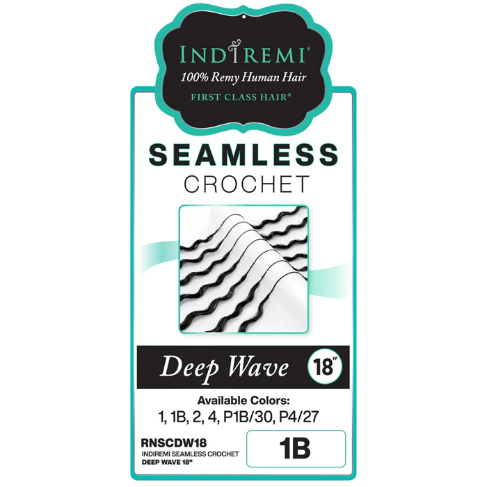 Bobbi Boss Indiremi 100% Remy Human Hair Seamless Crochet Braids - DEEP WAVE 18" - Image 3