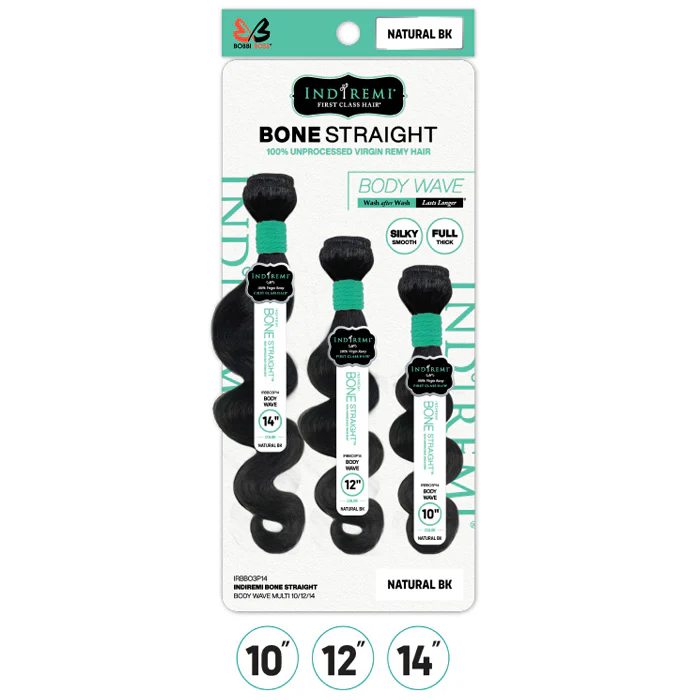 Bobbi Boss Indiremi 100% Unprocessed Virgin Remy Hair Weave Bone Straight - BODY WAVE MULTI - Image 2