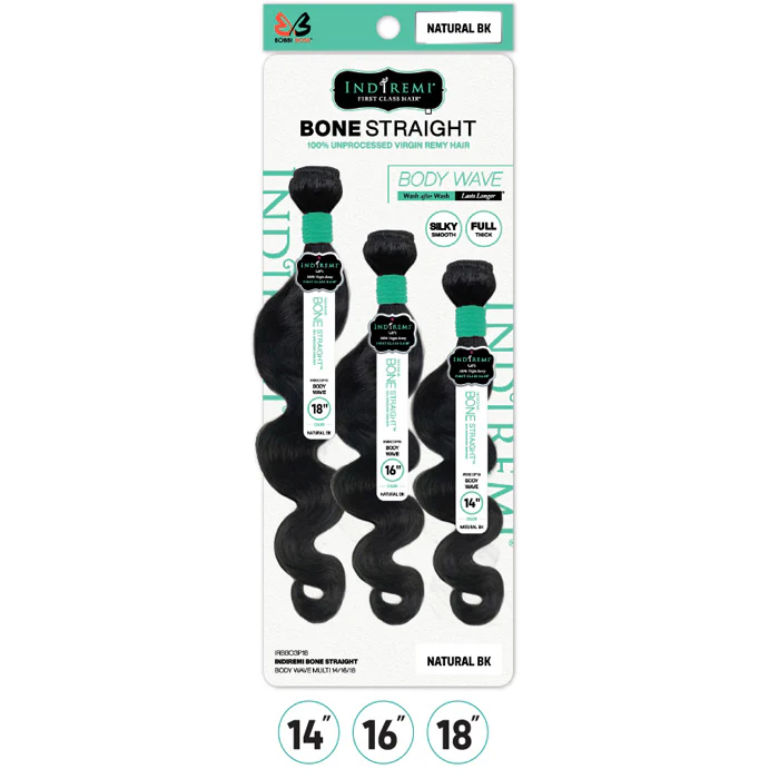 Bobbi Boss Indiremi 100% Unprocessed Virgin Remy Hair Weave Bone Straight - BODY WAVE MULTI - Image 3
