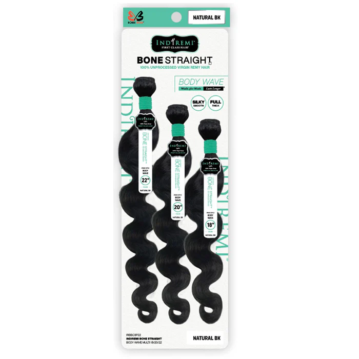 Bobbi Boss Indiremi 100% Unprocessed Virgin Remy Hair Weave Bone Straight - BODY WAVE MULTI - Image 4