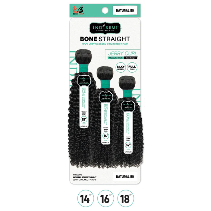 Bobbi Boss Indiremi 100% Unprocessed Virgin Remy Hair Weave Bone Straight - JERRY CURL MULTI - Image 3