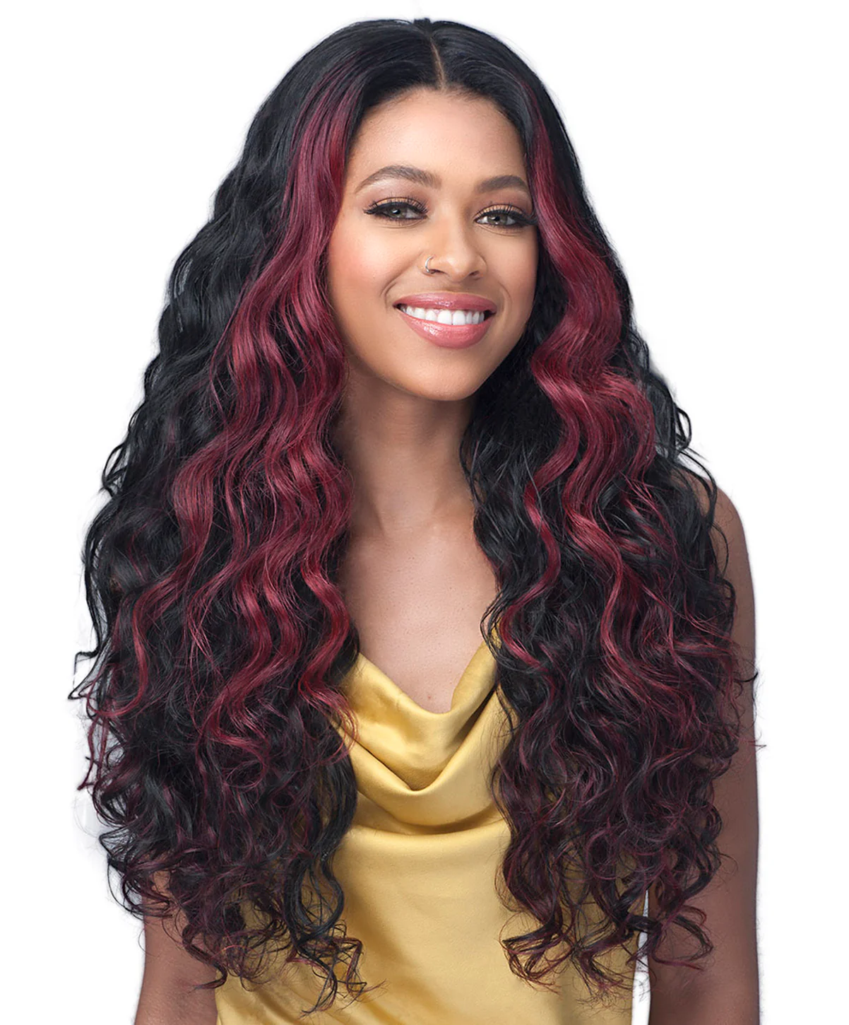 Bobbi Boss Miss Origin Designer Mix 12A Weave Bundle - NATURAL FRENCH WAVE 3PCS + 5" DEEP LACE CLOSURE 14/16/18"