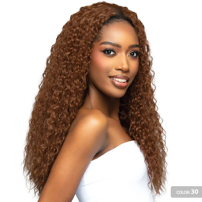 Bobbi Boss Miss Origin Human Hair Blend Full Cap Wig - MOGFC028 - BEACH CURL 24 - Image 2