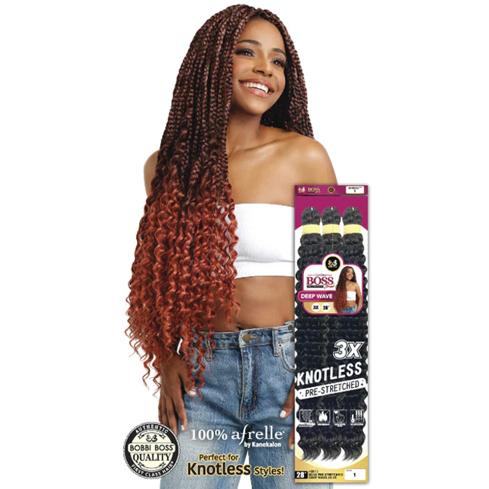 Bobbi Boss Pre-Stretched Crochet Braid - HB013 DEEP WAVE 28" 3X - Image 3