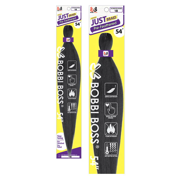 Bobbi Boss Pre-Stretched Crochet Braids - PRE-FEATHERED JUST BRAID 54" - Image 3