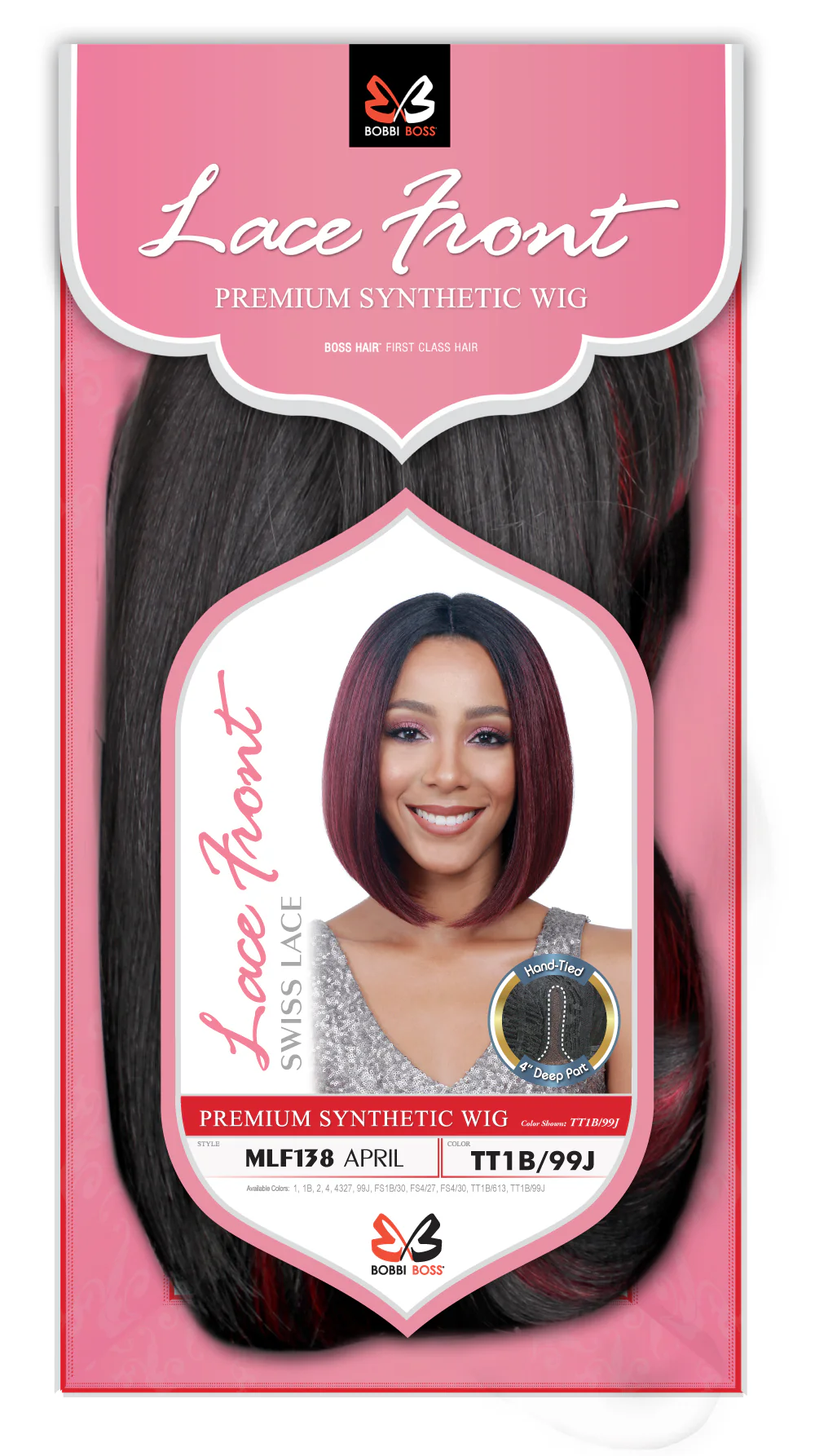 Bobbi Boss Swiss Lace 4" Deep Part Front Wig - MLF138 APRIL - Image 4