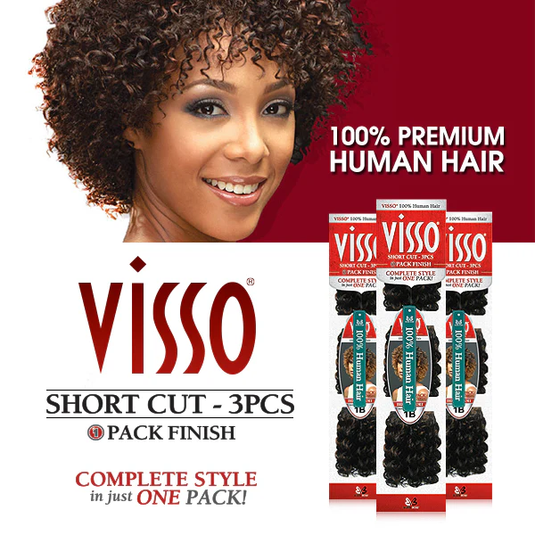 Bobbi Boss Visso 100% Human Hair Weave - FOXY SHORT 3 PCS (1 Pack Complete) - Image 5