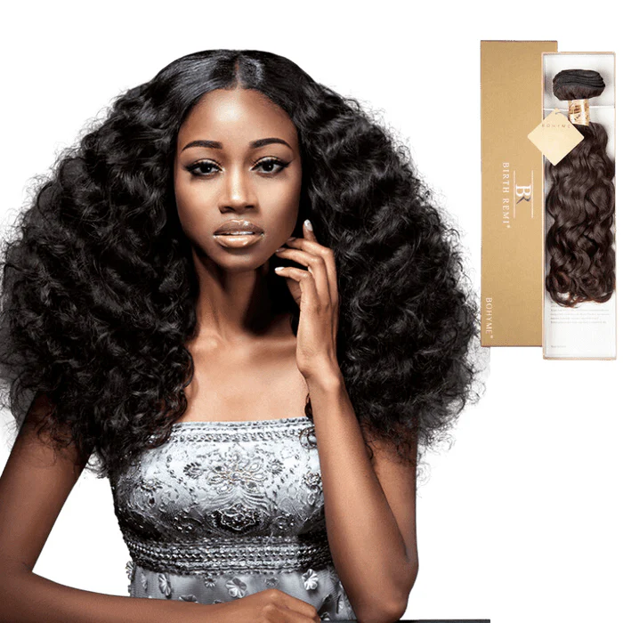 Bohyme Birth Remi 100% Unprocessed Virgin Human Hair Weave - NATURAL CURLS 12/18" (Machine Tied) - Image 2