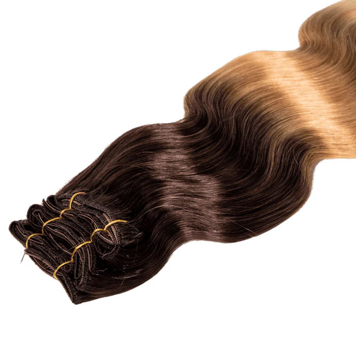 Bohyme Essential 100% Remi Human Hair CLIP-IN Extension Weave 7PCS - BODY WAVE 18" - Image 3