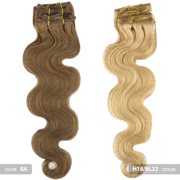 Bohyme Essential 7 Pcs Clip-Ins Weave - BODY WAVE 18" - Image 2