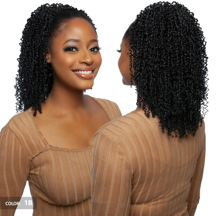 Brown Sugar Human Hair Blend Drawstring Ponytail - BSWNT17 BS YANKY TWIST WNT 14" - By Mane Concept - Image 3