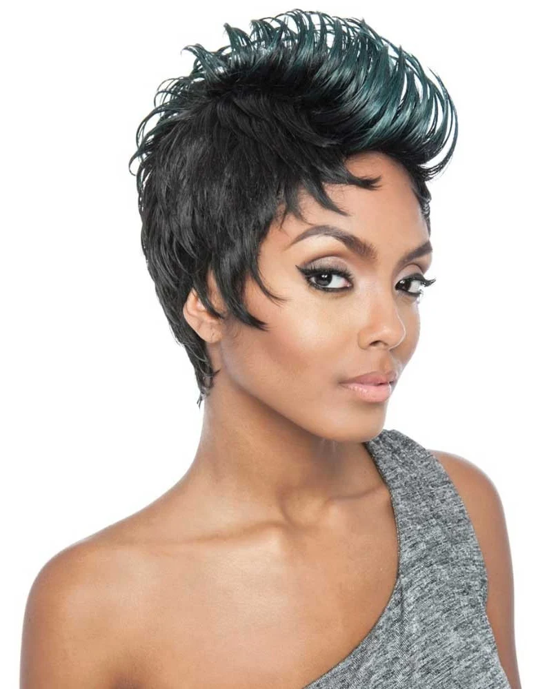 Brown Sugar Human Hair Mix Stylist Wig BST104 PUNK - Image 5