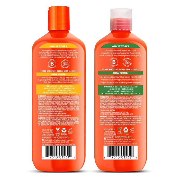 Cantu Shea Butter Sulfate Free for Natural Hair Cleansing Cream SHAMPOO / CONDITIONER 13.5 Oz - Image 2
