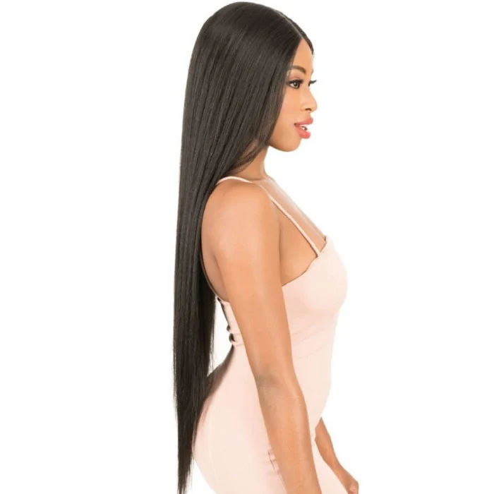 Chade Fashion Human Hair Blend Hand-tied Deep I Part Lace Wig - MLIH100 40"