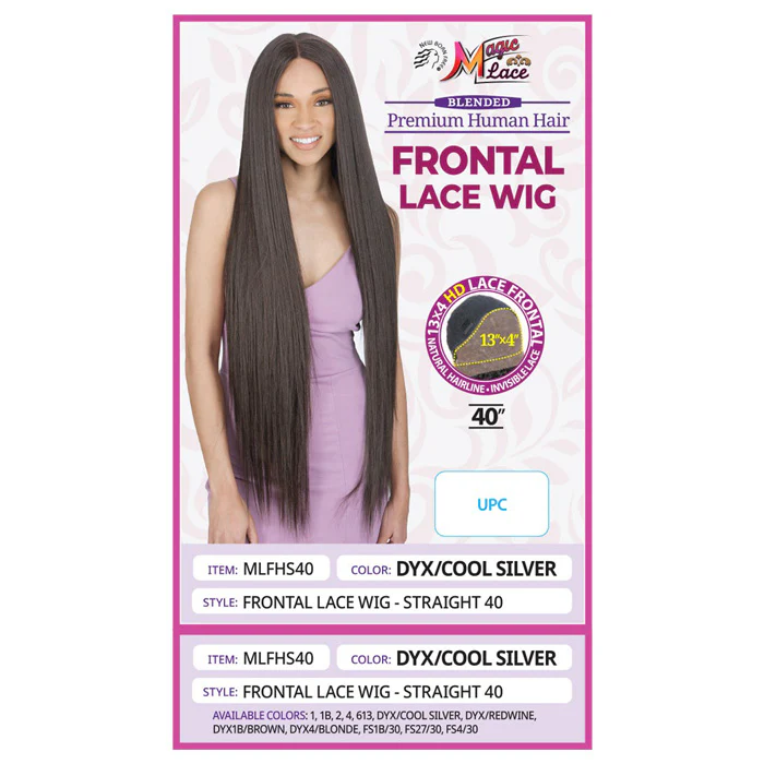Chade Magic Lace Human Hair Blend 13x4 HD Lace Front Wig - MLFHS40 STRAIGHT - Image 2