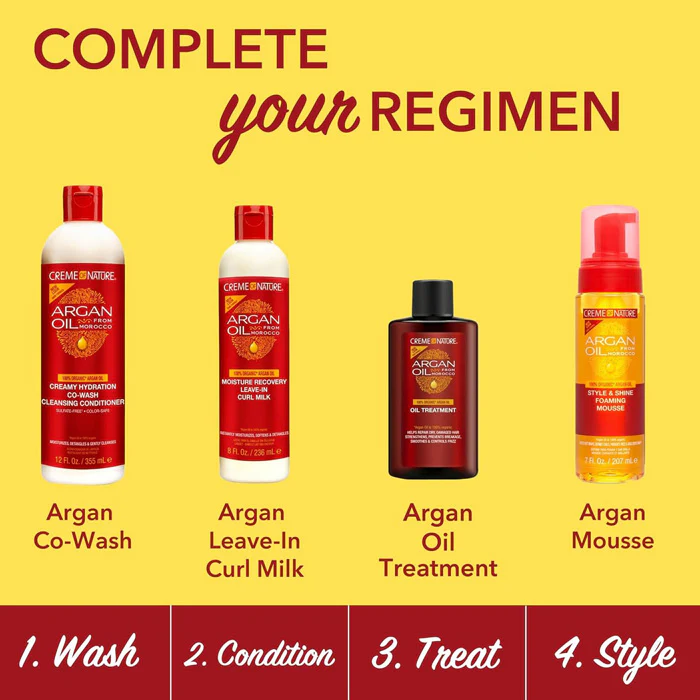 Creme of Nature Argan Oil from Morocco Creamy Hydration Co-Wash Cleansing Conditioner 12 Oz - Image 4