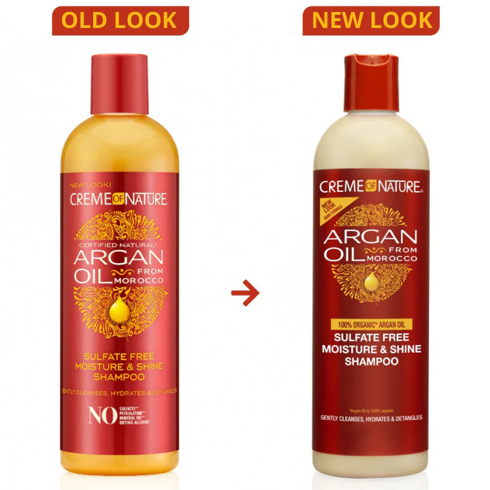 Creme of Nature Argan Oil from Morocco - SULFATE FREE MOISTURE & SHINE SHAMPOO 12 oz - Image 2