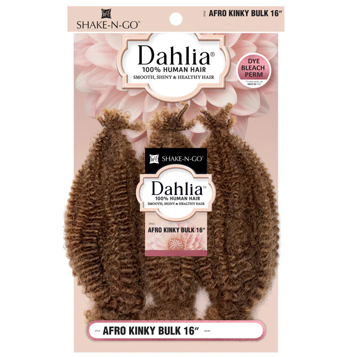 Dahlia by Shake N Go 100% Human Hair Braid - AFRO KINKY BULK 3 PCS 16" - Image 6
