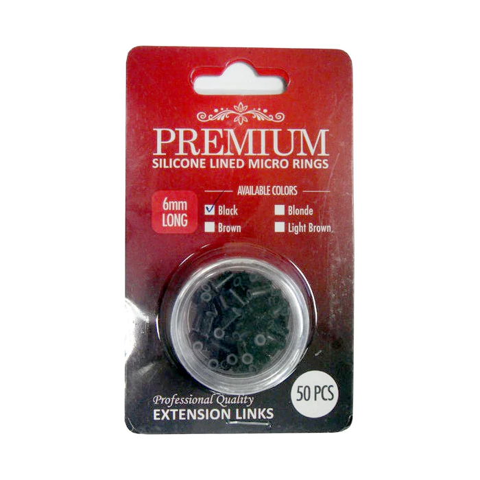 Eve Premium Silicone Lined i-Tip Hair Extension Links Beads Tube - MICRO RINGS 50 PCS (6 mm) - Image 3