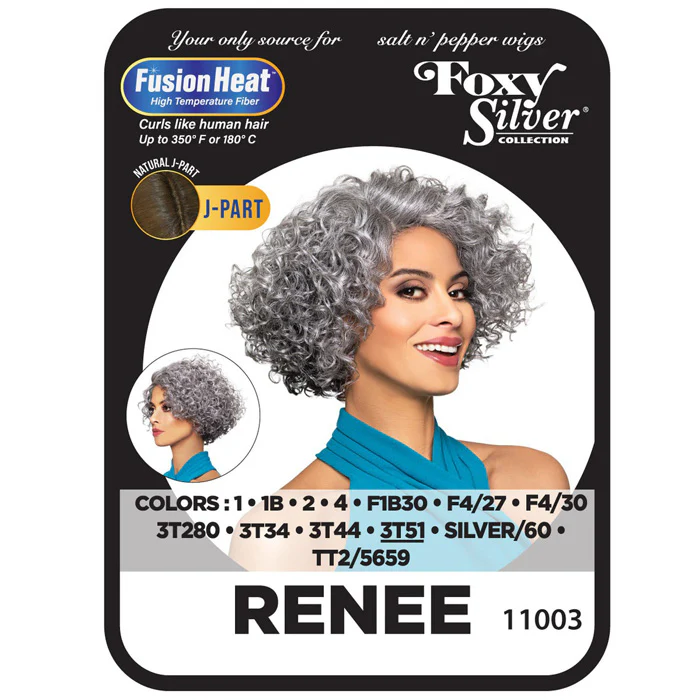 Foxy Silver Collection Fusion Heat Natural J-Part Lace Wig - RENEE - Image 3
