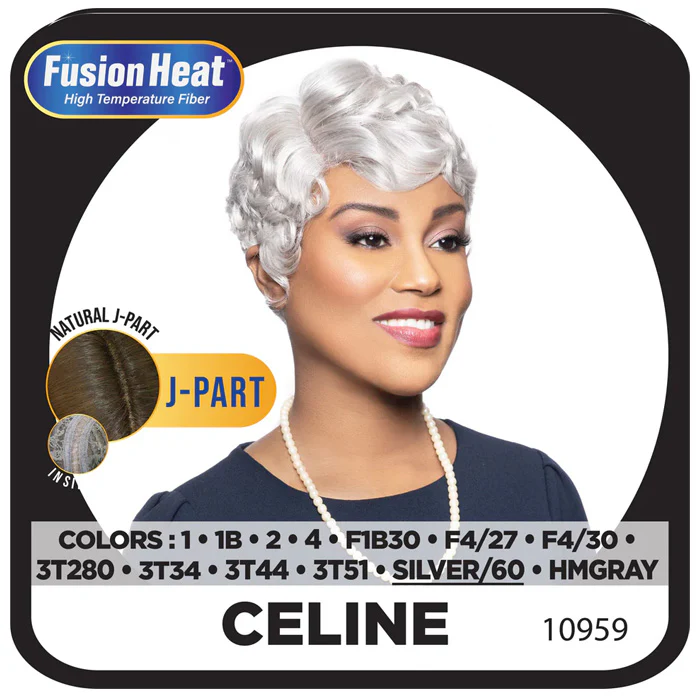 Foxy Silver Lace J-Part Wig - CELINE - Image 2