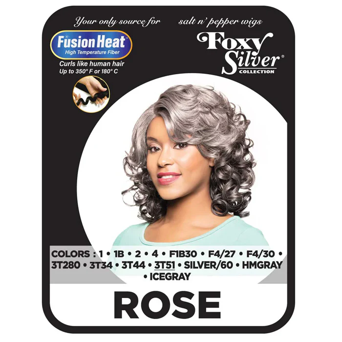 Foxy Silver Salt N Pepper Full Wig - ROSE - Image 4