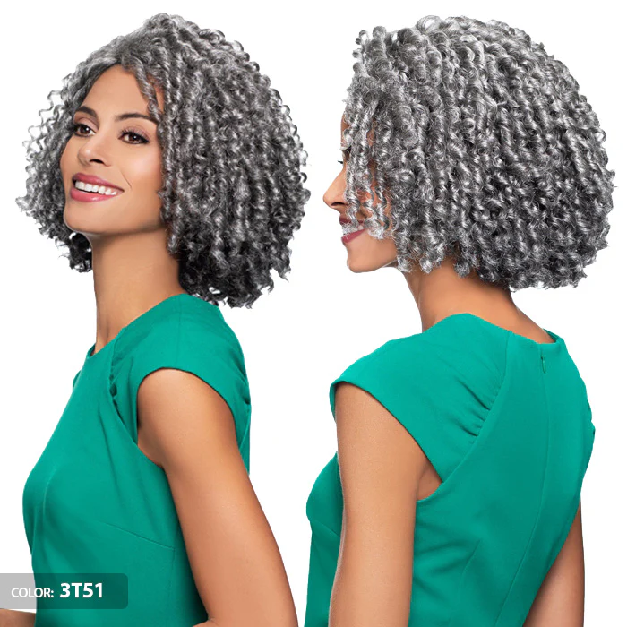 Foxy Silver Salt N Pepper J-Part Lace Front Wig - MADDIE - Image 2