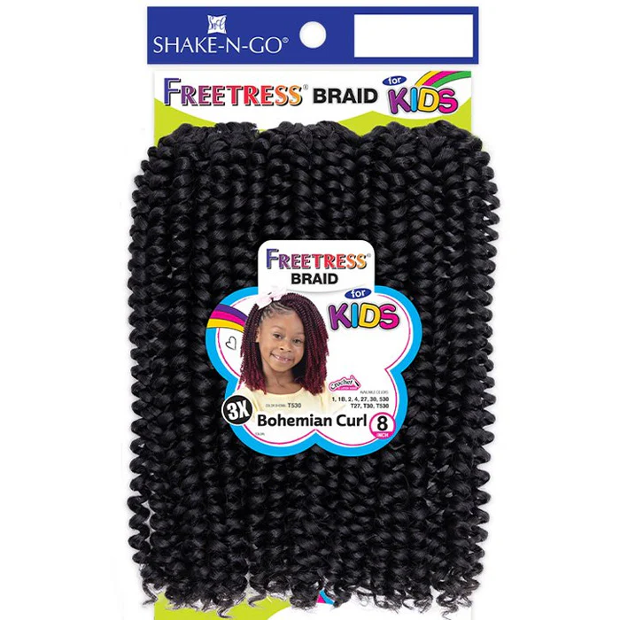 Freetress 3X Kids Crochet Braid - BOHEMIAN CURL 8" - Image 2